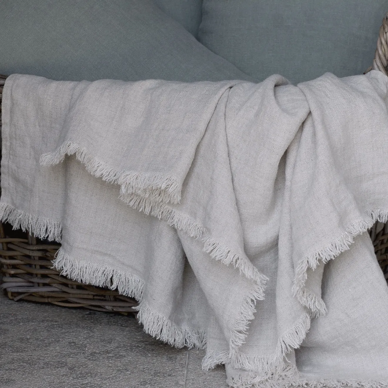 Once Milano Coperta Canvas in lino beige