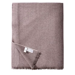 UnoCashmere Coperta media in cashmere pied de poule color malva