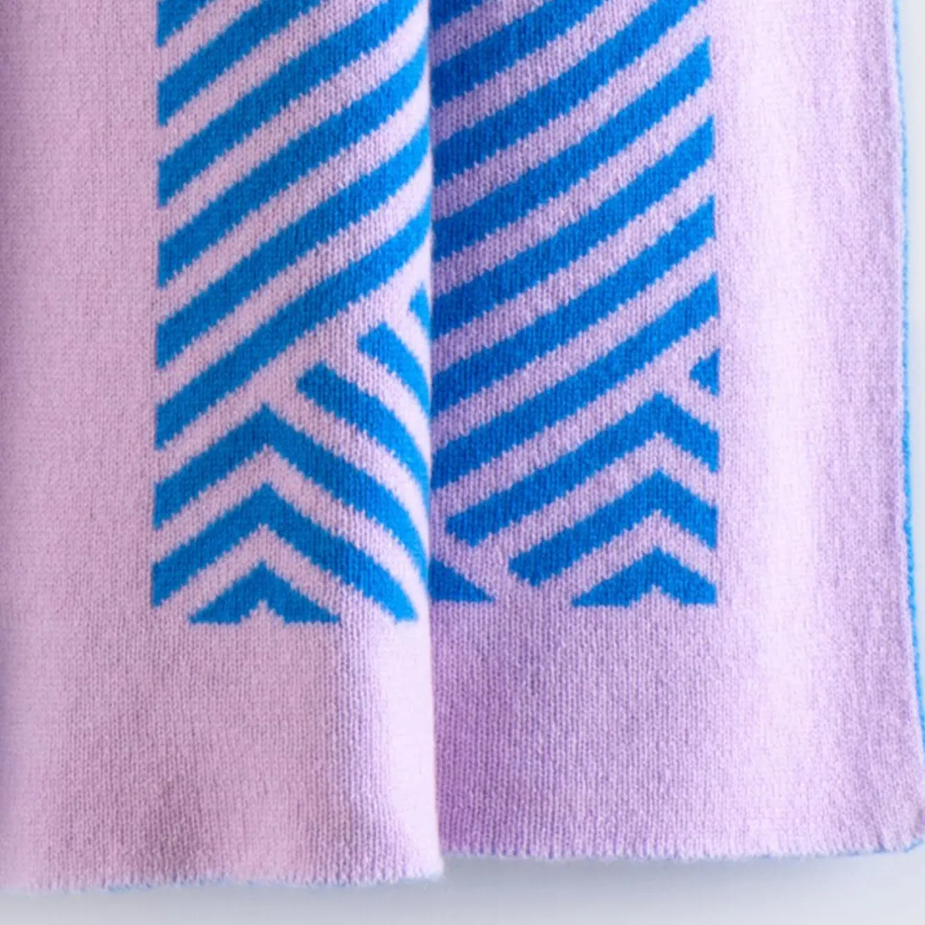 Masserano Cashmere Coperta Mila blu e rosa
