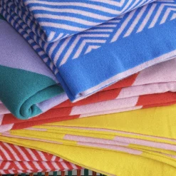 Masserano Cashmere Coperta Mila blu e rosa