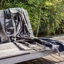 Alonpi Coperta piccola grigia a motivi Dakota