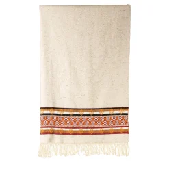 The House of Lyria Coperta Ruggito con motivi policromi a frange