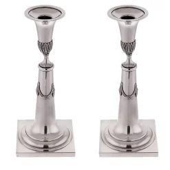 Argentiere Pagliai Coppia di candelabri in argento sterling del 1860