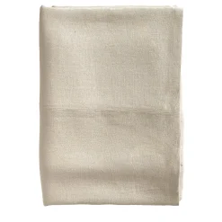 Once Milano Copriletto in lino pesante crema con cucitura