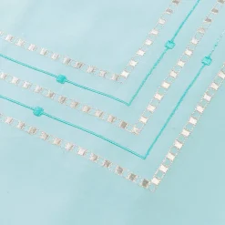 TessilArte Copripiumino Ametista Azzurro Chiaro Ricamato in Raso di Cotone