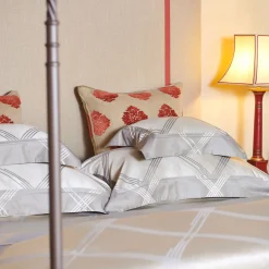 Verderoccia Copripiumino quattro generazioni Jacquard grigio US King