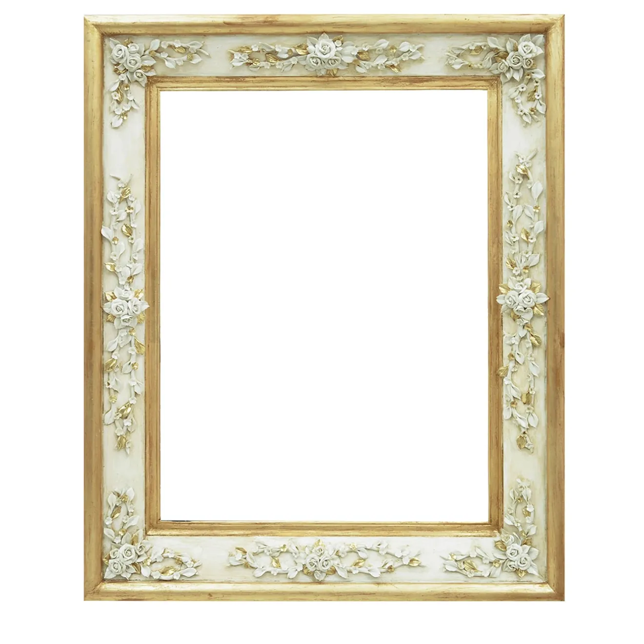 Caiafa Cornice con fiori dorati