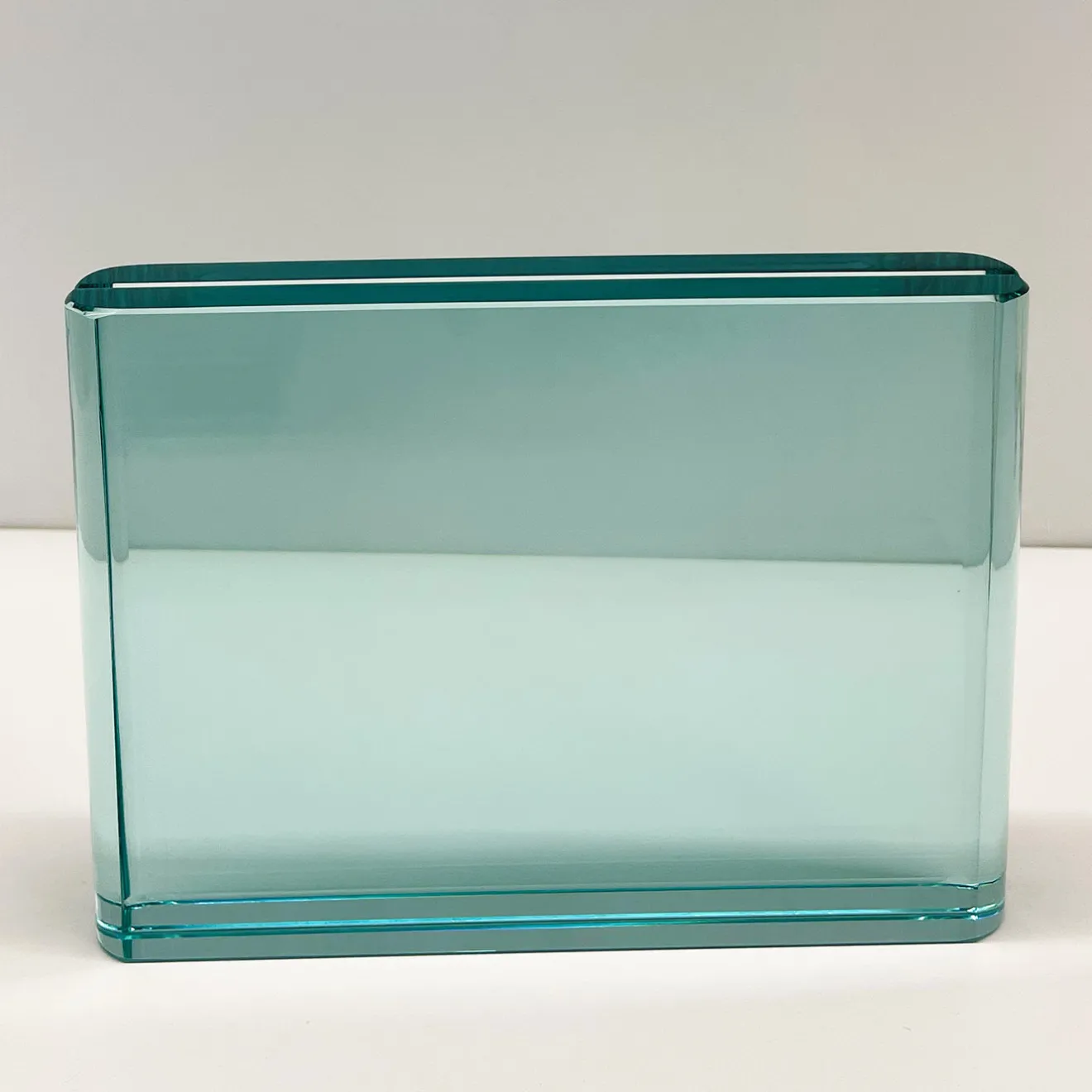 Ghirò Studio Cornice orizzontale in cristallo acquamarina