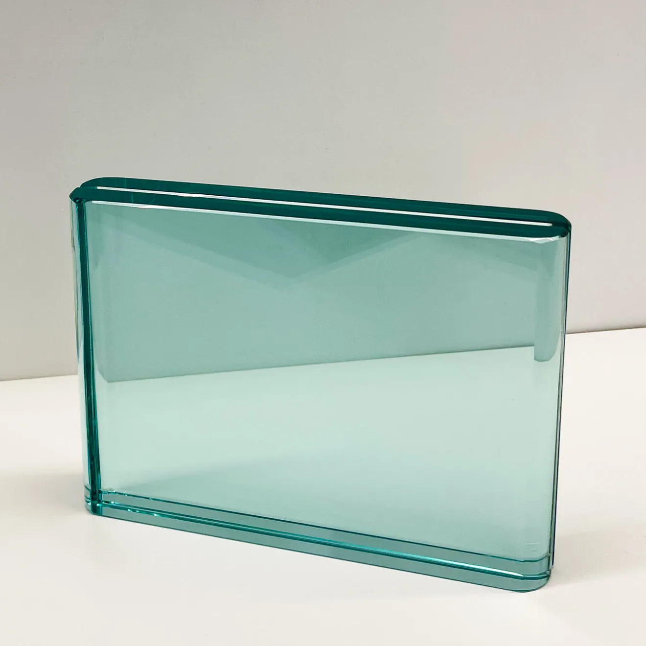 Ghirò Studio Cornice orizzontale in cristallo acquamarina