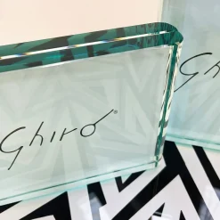 Ghirò Studio Cornice orizzontale in cristallo acquamarina