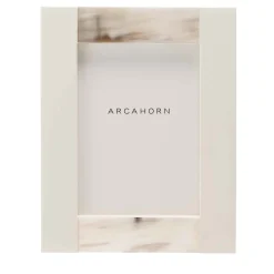 Arcahorn Cornice rettangolare grande Medea in corno color avorio