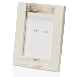Arcahorn Cornice rettangolare grande Medea in corno color avorio