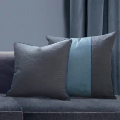 l'Opificio Cuscino a fascia Carrè Degradè in tessuto jacquard e velluto di seta