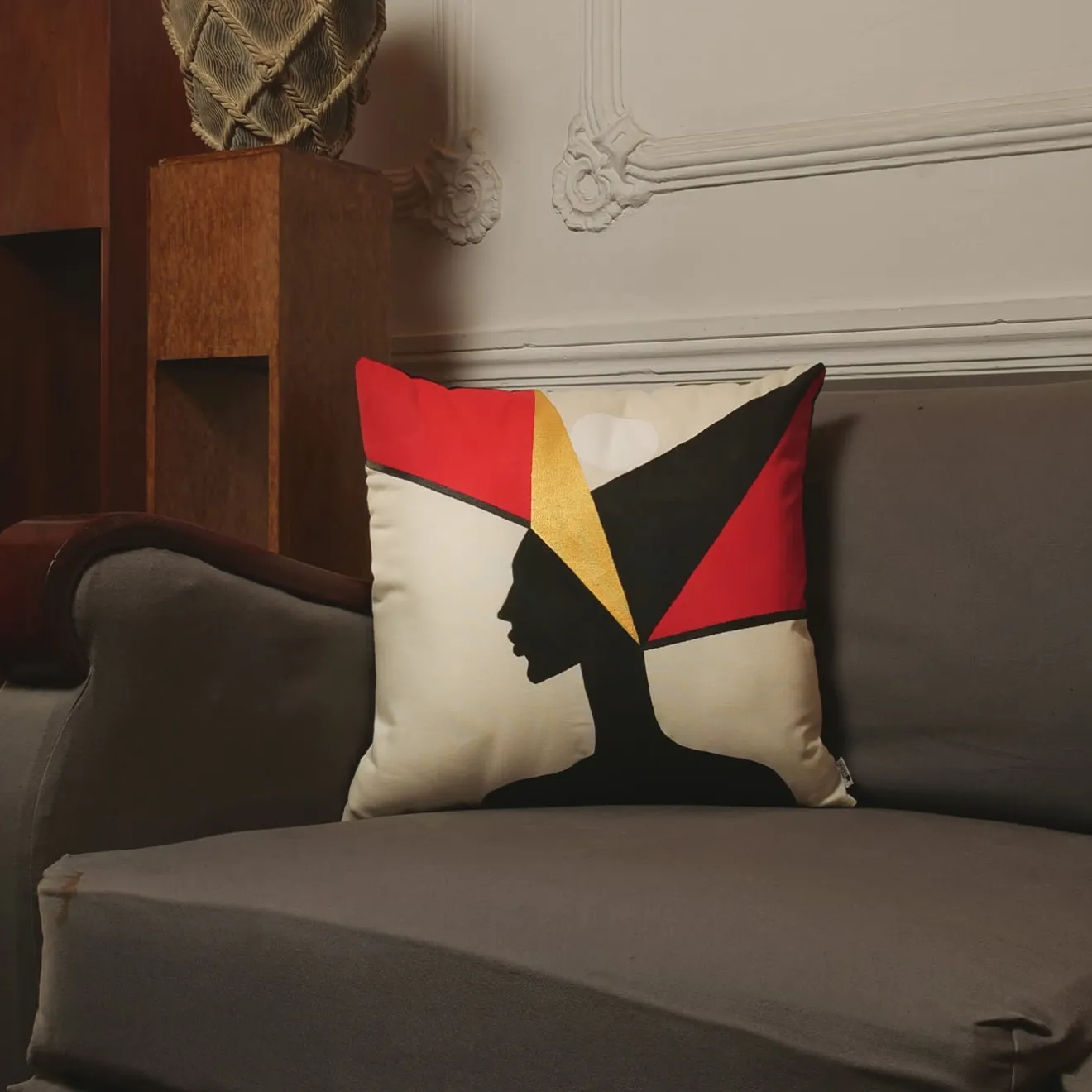 Inveloveritas Cuscino Alena bifacciale policromo