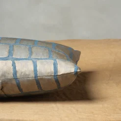 The House of Lyria Cuscino Asplenio rettangolare a motivi blu e beige