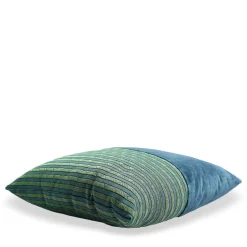 l'Opificio Cuscino Carrè Bis blu smeraldo