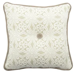 l'Opificio Cuscino Carrè in tessuto jacquard avorio Lovely