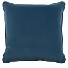 l'Opificio Cuscino Carrè in velluto blu pavone