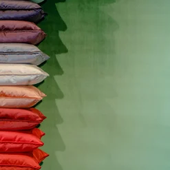 l'Opificio Cuscino Carrè in Velluto di Seta Rosso