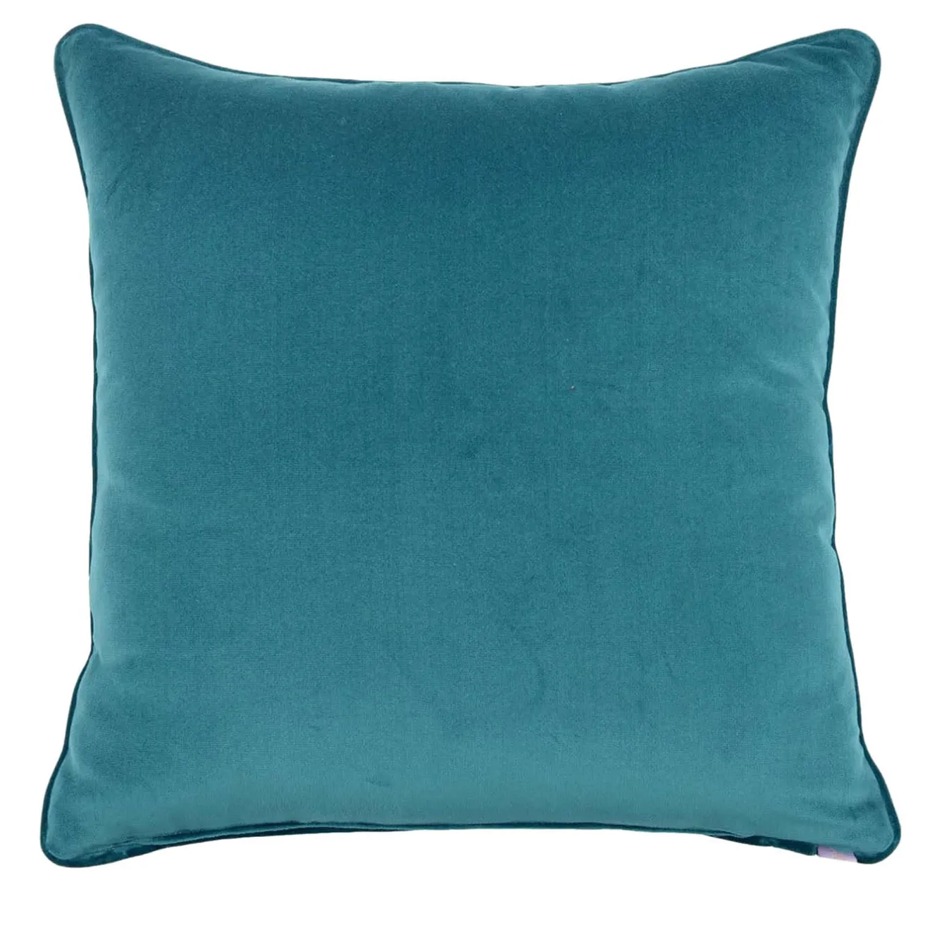 l'Opificio Cuscino Carrè in velluto di cotone blu-verde