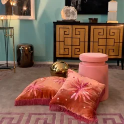 Anna Paola Cibin Cuscino con fiori di vetro