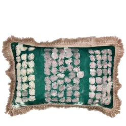 Anna Paola Cibin Cuscino con fiori grigi