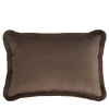 LO Decor Cuscino Happy rettangolare marrone con frange