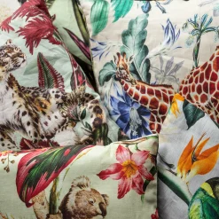 Grand Tour by Vito Nesta Cuscino in lino Animalia con Koala e fiori rosa