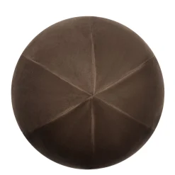 LO Decor Cuscino in velluto marrone a forma di palla