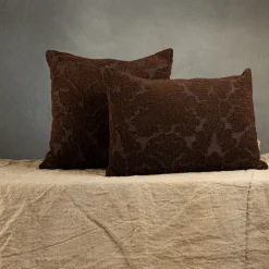 The House of Lyria Cuscino Irremeabile Quadrato Floreale Marrone