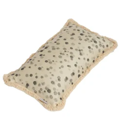 Carola fra i Trulli Cuscino piccolo con frange bianche e nere