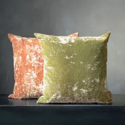 The House of Lyria Cuscino quadrato Osmonde in velluto verde