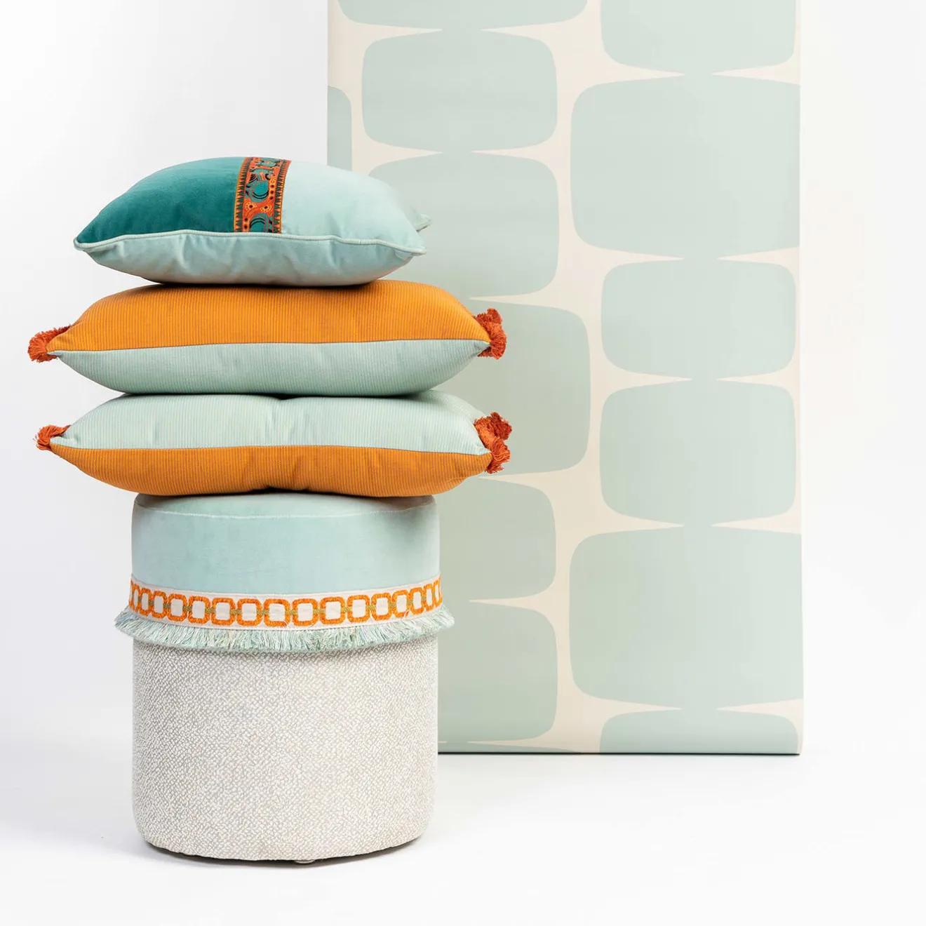 l'Opificio Cuscino Quadrato Verde in Edizione Limitata POPHUG di Pistacchio&Caffé