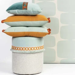 l'Opificio Cuscino Rettangolare Arancione in Edizione Limitata POPHUG di Pistacchio&Caffé