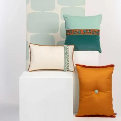 l'Opificio Cuscino Rettangolare Arancione in Edizione Limitata POPHUG di Pistacchio&Caffé