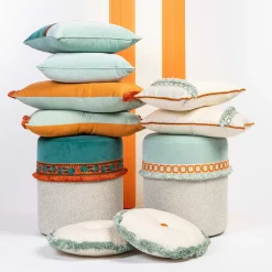 l'Opificio Cuscino Rotondo Bianco in Edizione Limitata POPHUG di Pistacchio&Caffé