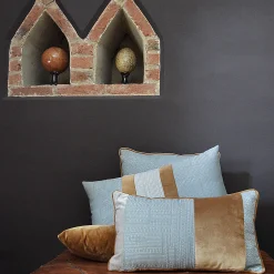 l'Opificio Cuscino semplice in tessuto jacquard e velluto di seta