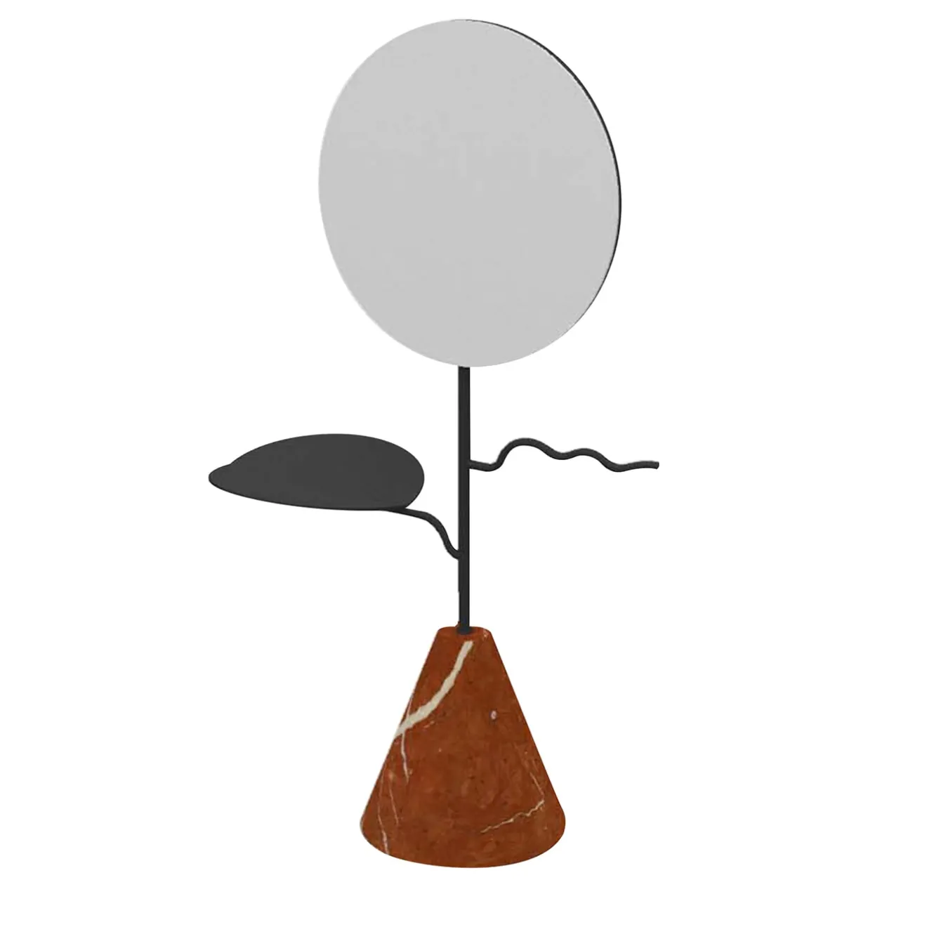 Nunzia Ponsillo Custode Portagioie Alicante antracite/rosso con specchio