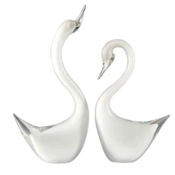 Fornace Mian Cynus Set di due cigni bianchi