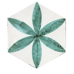 Studio Le Nid Daamè Set di 28 piastrelle esagonali verde scuro #1