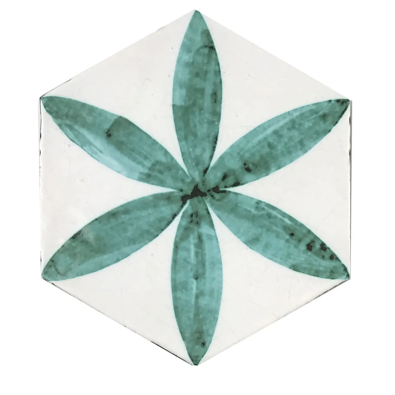 Studio Le Nid Daamè Set di 28 piastrelle esagonali verde scuro #1