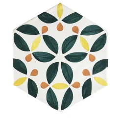 Studio Le Nid Daamè Set di 28 piastrelle esagonali verdi