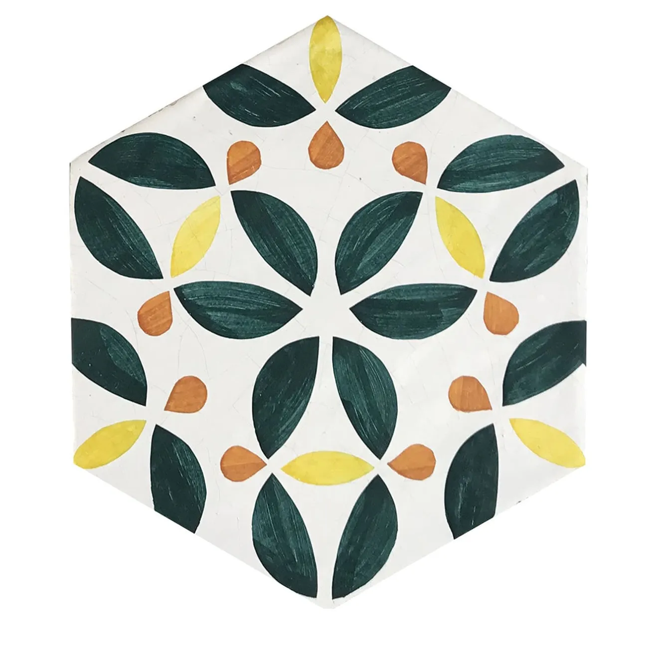 Studio Le Nid Daamè Set di 28 piastrelle esagonali verdi