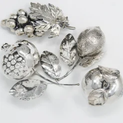 Brandimarte Firenze Decorazione in argento con melograno su stelo