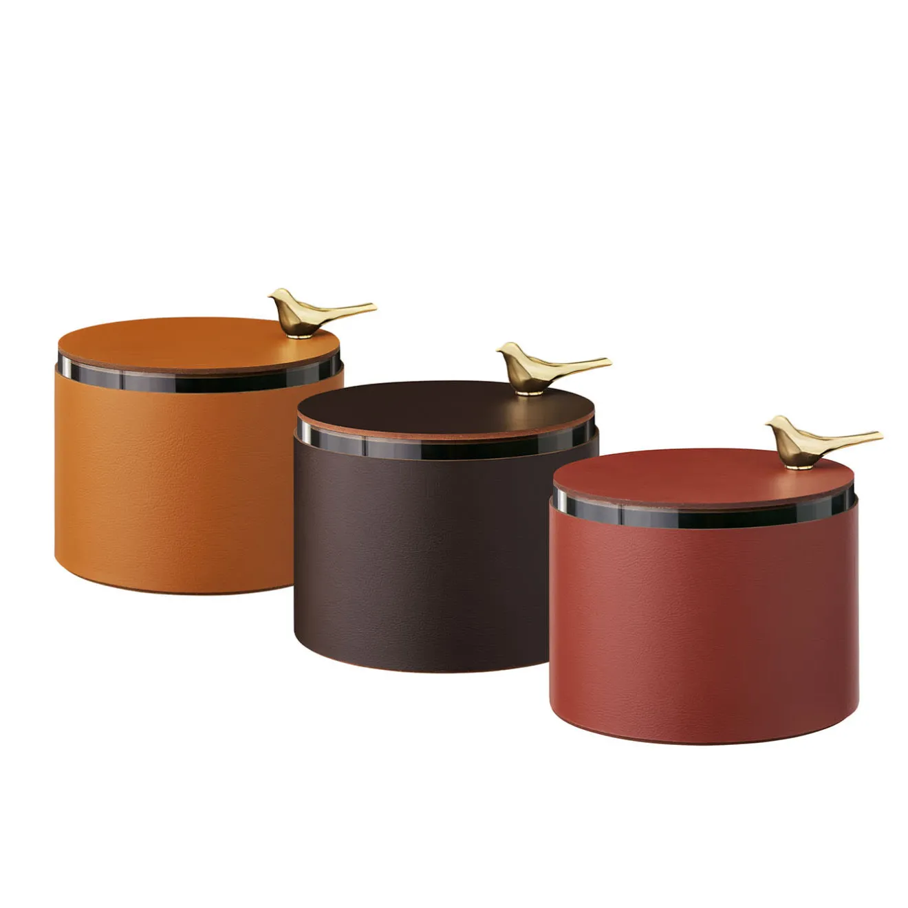 ADJ Style Elegante scatola in pelle cognac