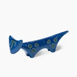 Bitossi Ceramiche Figurina di gatto Rimini Blu di Aldo Londi