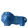 Bitossi Ceramiche Figurina Leone Rimini Blu di Aldo Londi