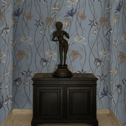 MaVoix Fiori Azzurro Fiordaliso Carta da parati