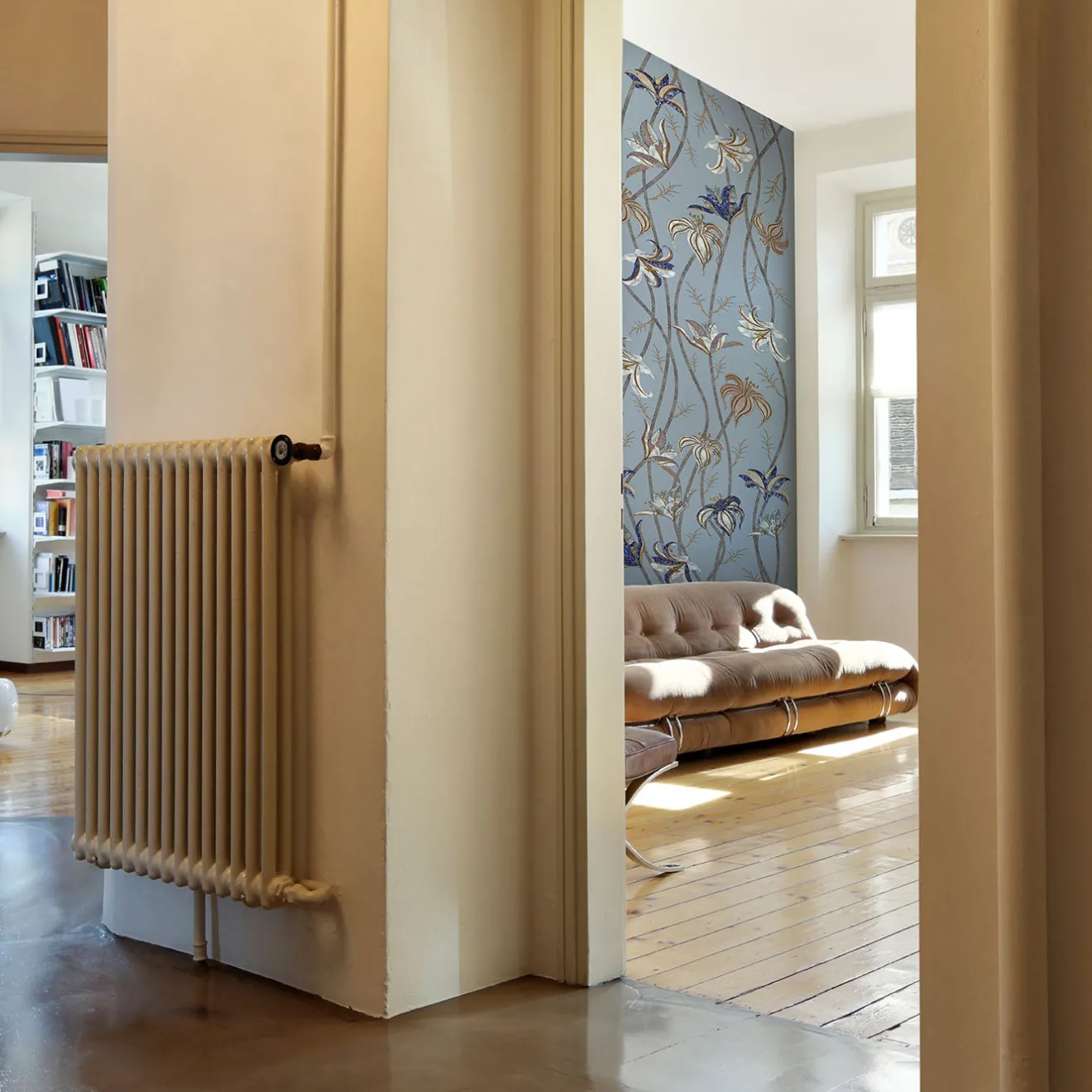 MaVoix Fiori Azzurro Fiordaliso Carta da parati