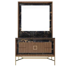 Estro Collezioni Frame S Port Laurent Mobile da bagno in marmo e legno con specchio
